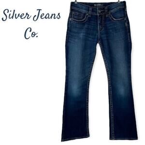Silver Suki Surplus Boho Hippie Festival Low Rise Boot Cut Jeans Size 28
